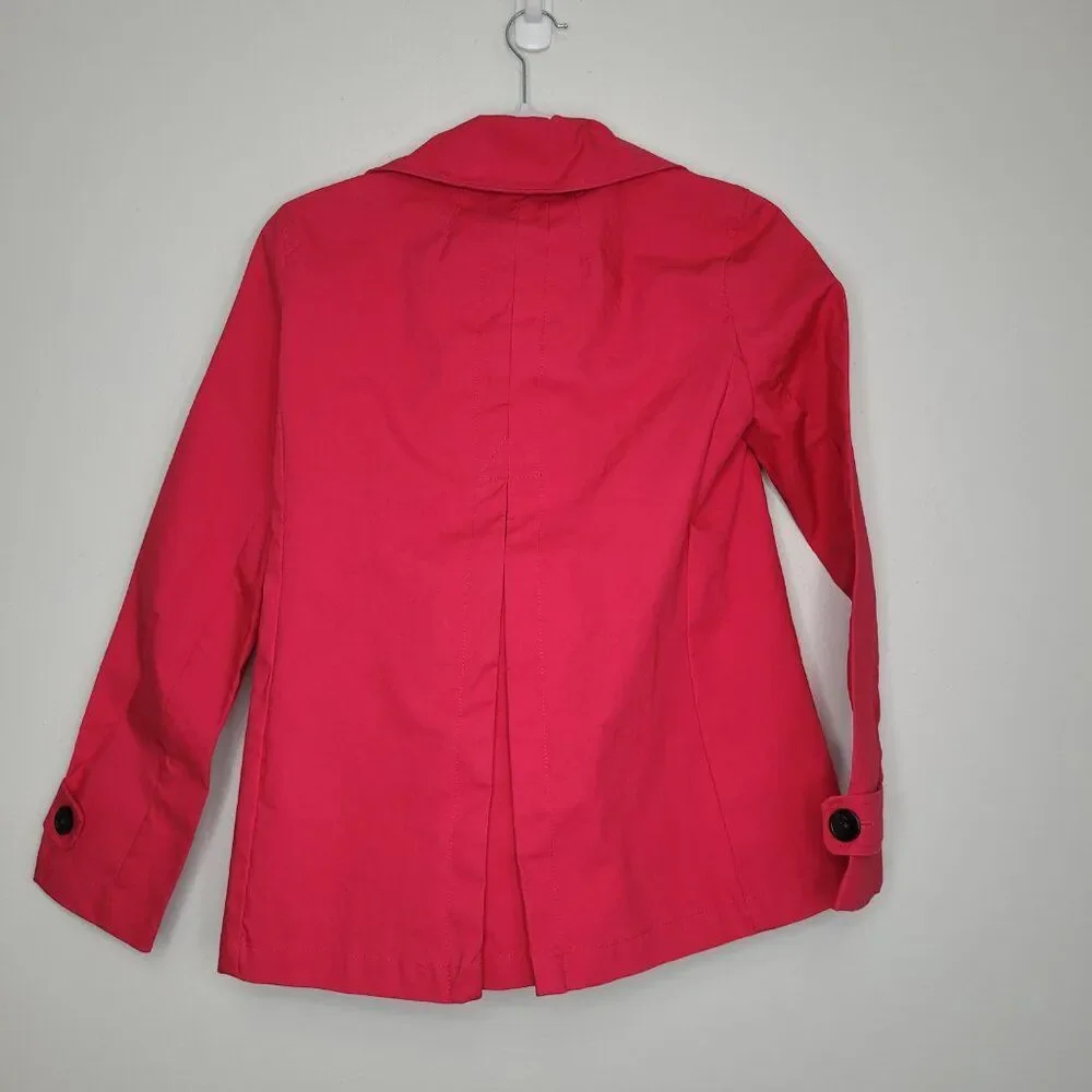 BANANA REPULIC Hot Pink Double Breasted Short Trench‎ Coat Jacket size x small